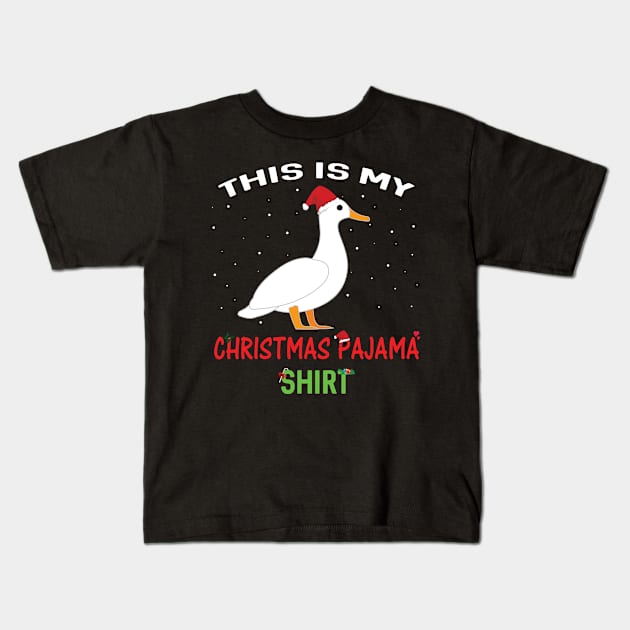 goose christmas Kids T-Shirt by othmane4